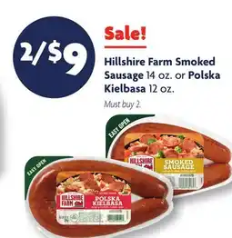 Family Dollar Hillshire Farm Smoked Sausage 14 oz. or Polska Kielbasa 12 oz offer