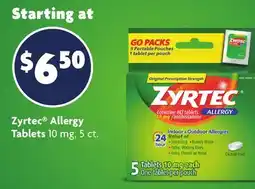 Family Dollar Zyrtec Allergy Tablets offer