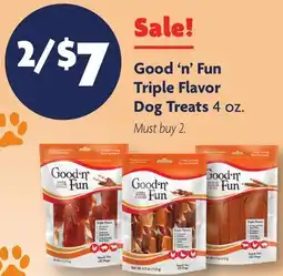 Family Dollar Good'n'Fun Triple Flavor Dog Treats offer