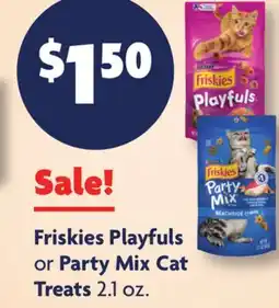 Family Dollar Friskies Playfuls or Party Mix Cat Treats offer