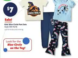 Family Dollar Kids' Blue Circle Pant Sets offer