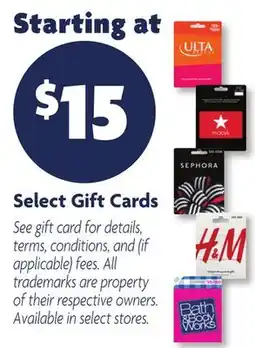 Family Dollar Select Gift Cards offer