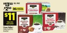 Dollar General Clover Valley Coffee Pods offer