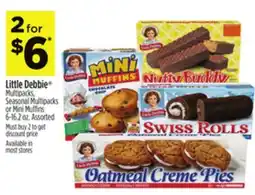 Dollar General Little Debbie Multipacks, Seasonal Multipacks or Mini Muffins offer