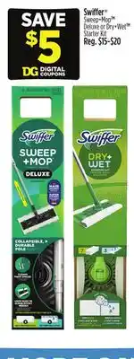 Dollar General Swiffer Sweep + Mop TM Deluxe or Dry + Wet TM Starter Kit offer