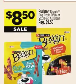 Dollar General Purina Beggin Dog Treats Strips or Stix offer