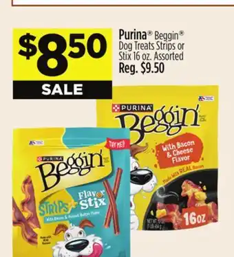 Dollar General Purina Beggin Dog Treats Strips or Stix offer