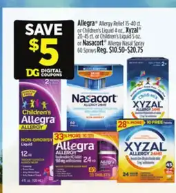 Dollar General Allegra Or Xyzal Or Nasacort offer