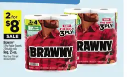 Dollar General Brawny 3 Ply Paper Towels 2 Double rolls offer