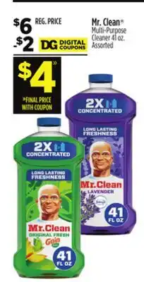 Dollar General Mr. Clean Multi-Purpose Cleaner offer