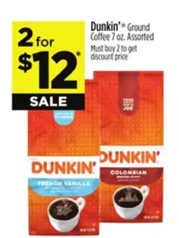 Dollar General Dunkin' Ground Coffee offer