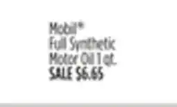 Dollar General Mobil Full Synthetic Motor Oil offer