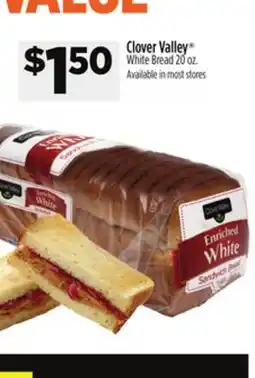 Dollar General Clover Valley White Bread offer