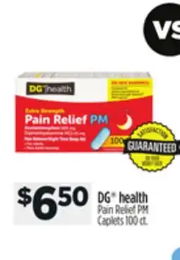 Dollar General DG health Pain Relief PM Caplets offer