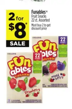 Dollar General Funables Fruit Snacks offer