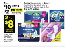 Dollar General Tampax , Always offer