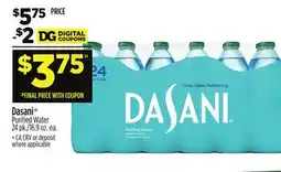 Dollar General Dasani Purified Water offer