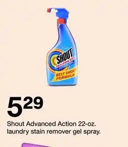 Target Shout Advanced Action 22-oz. laundry stain remover gel spray offer