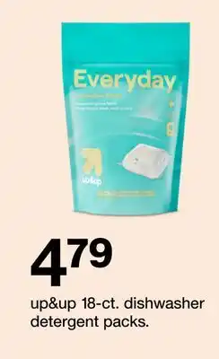 Target up&up 18-ct. dishwasher detergent packs offer