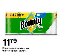 Target Bounty select-a-size 4-pk. triple-roll paper towels offer