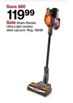 Target Shark Rocket Ultra-Light corded stick vacuum offer