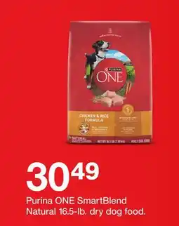 Target Purina ONE SmartBlend Natural 16.5-lb. dry dog food offer