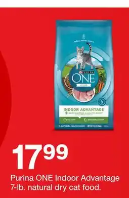 Target Purina ONE Indoor Advantage 7-lb. natural dry cat food offer