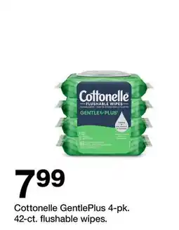 Target Cottonelle GentlePlus 4-pk. 42-ct. flushable wipes offer