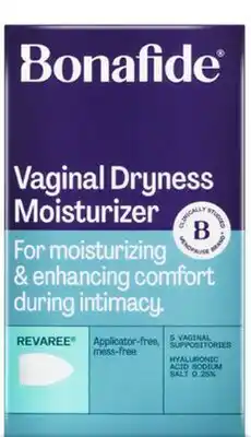 Target vaginal dryness moisturizer suppositories offer
