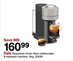 Target Nespresso Virtuo Next coffeemaker & espresso machine offer