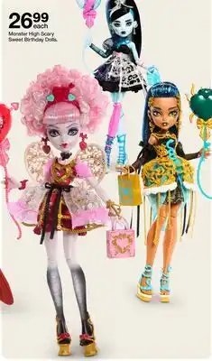 Target Monster High Scary Sweet Birthday Dolls offer