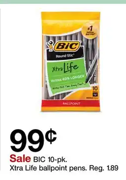 Target BIC 10-pk. Xtra Life ballpoint pens offer