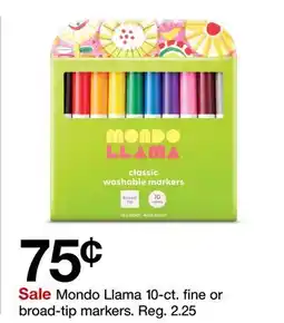 Target Mondo Llama 10-ct. fine or broad-tip markers offer