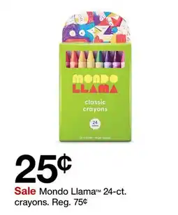 Target Mondo Llama 24-ct. crayons offer