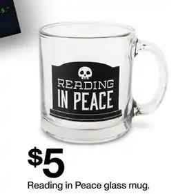 Target Reading in Peace glass mug offer