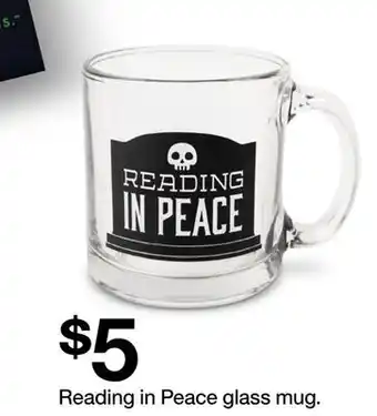 Target Reading in Peace glass mug offer