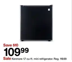 Target Kenmore 1.7 cu-ft. mini refrigerator offer
