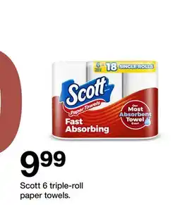 Target Scott 6 triple-roll paper towels offer
