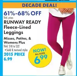 Boscov's RUNWAY READY Fleece-Lined Leggings offer