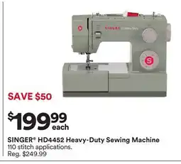 Michaels SINGER HD4452 Heavy-Duty Sewing Machine offer