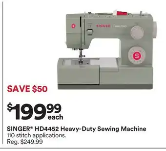 Michaels SINGER HD4452 Heavy-Duty Sewing Machine offer