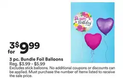 Michaels 3 pc. Bundle Foil Balloons offer