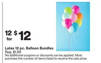 Michaels Latex 12 pc. Balloon Bundles offer