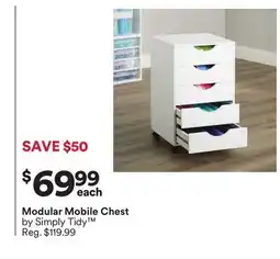 Michaels Modular Mobile Chest by Simply Tidy offer