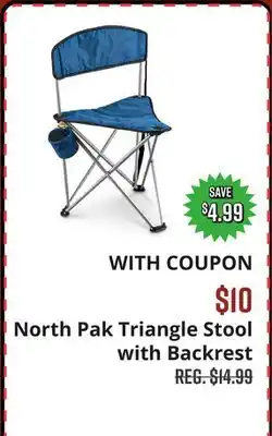 Big 5 North Pak Triangle Stool with Backrest offer