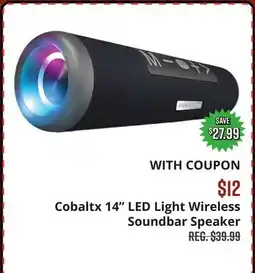 Big 5 Cobaltx 14 LED Light Wireless Soundbar Speaker offer