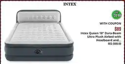 Big 5 Intex Queen 18 Dura-Beam Ultra Plush Airbed with Headboard and Built-In Pump offer