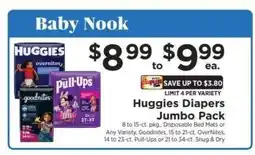 ShopRite Huggies Diapers Jumbo Pack offer