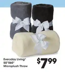 Kroger Everyday Living 50"X60" Microplush Throw offer