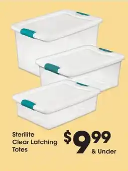 Kroger Sterilite Clear Latching Totes offer